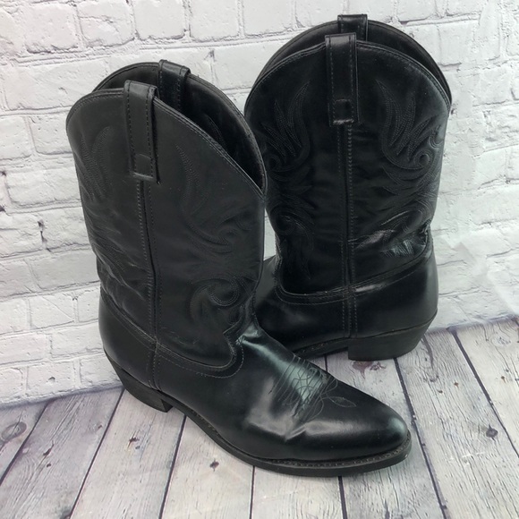 Laredo Other - Laredo Men’s black leather cowboy western boots 12D